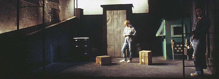 Kristen Lee Kelly as Delphie and Rob King as Albert nod off early
					in the evening