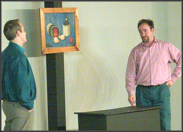 Yvan (Matthew Lawler) shares the frustrations about his wedding with Marc (Craig Bentley).