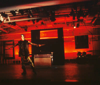 Drummer (Daniel Blinkoff) dances to the tone poem of his solo.