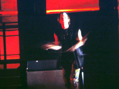 Drummer (Daniel Blinkoff) drums to the tone poem of his solo.