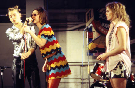 The Reapers (Jennifer Israel and Amy Malloy) arrive for the session with Sylvie (Amy Cronise).