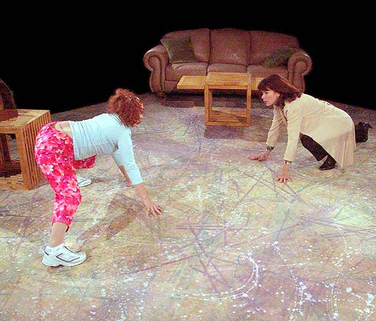 Sylvia (Kathryn Blume) and Kate (Betsy Jessie) face off for their fight to the finish.