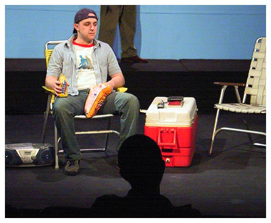 Max (Corey Patrick) with a Yoohoo watching the world from his rooftop.